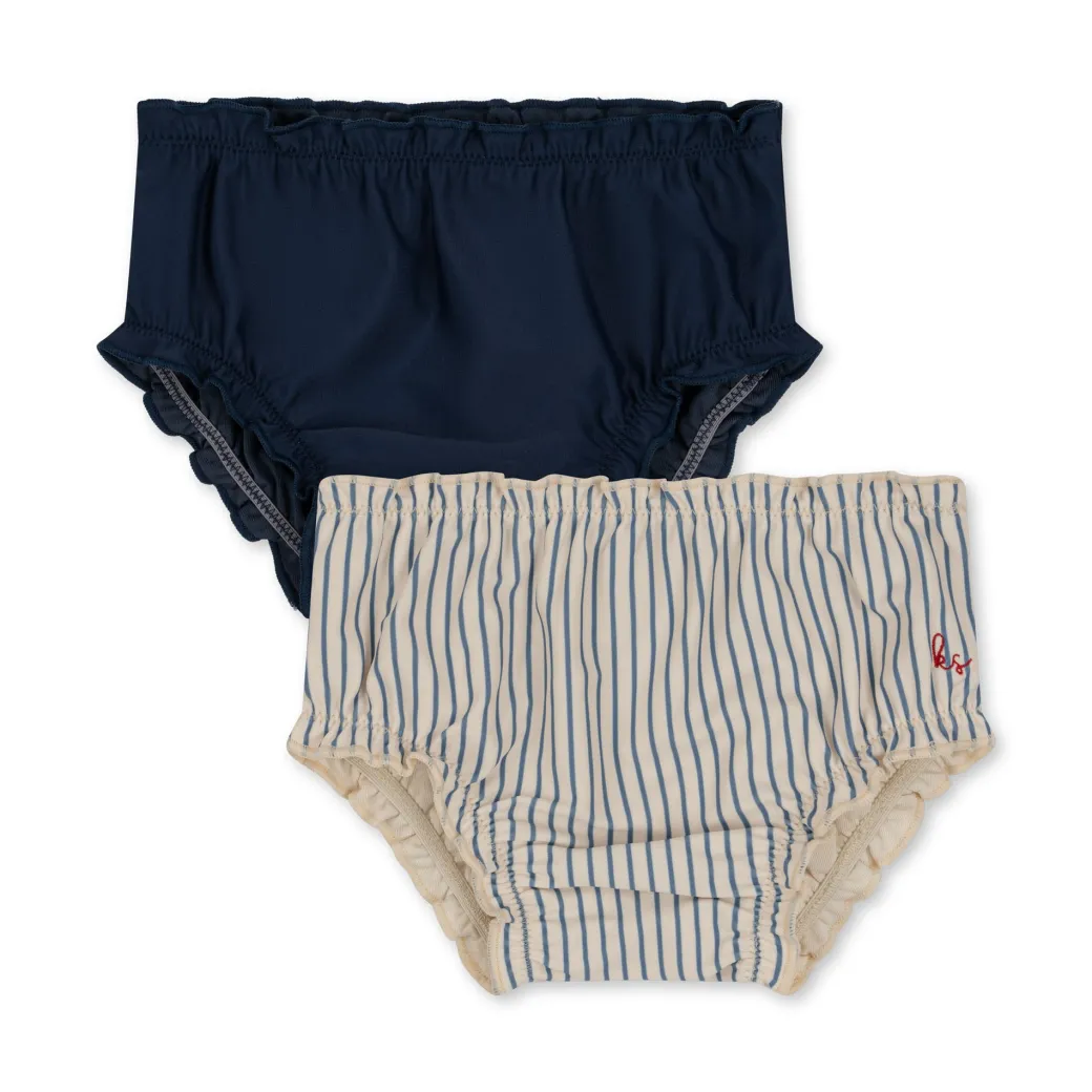 Konges Sløjd 2 pak collette badebukser - BLUE STRIPE bluestripe Store