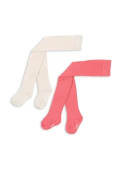 Konges Sløjd 2 pak strømpebukser - beige/rose Outlet