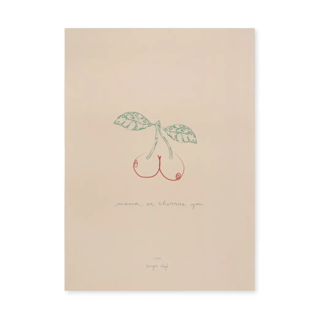 Konges Sløjd PLAKAT A3 - cherry Best Sale